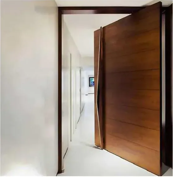 Puerta exterior, gris, hoja de madera, acristalado y laterales a pedido (EX-084)