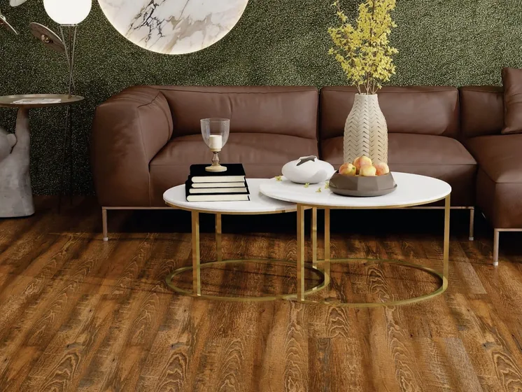 Reclaimed brown oak, laid in the room (SP-11)