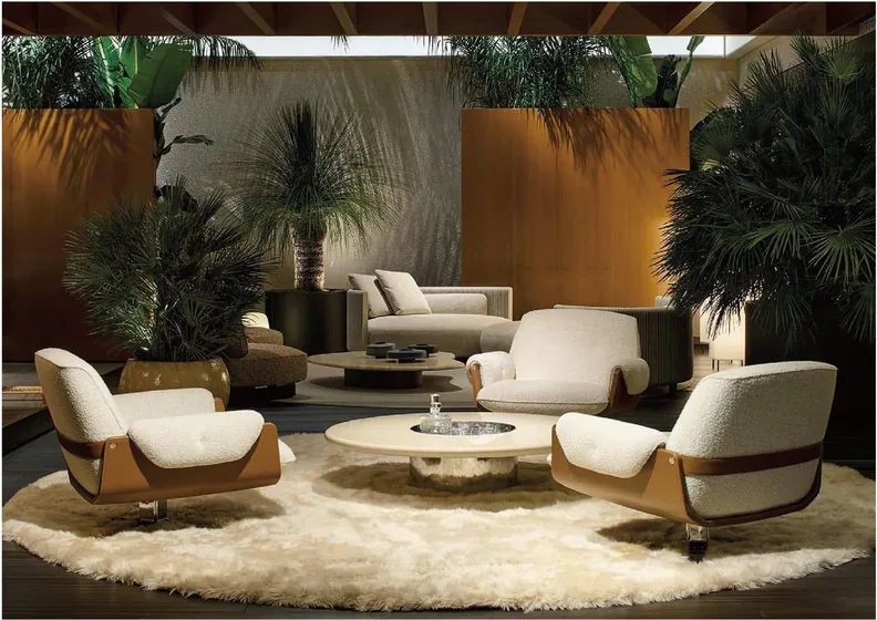 Libra lounge group, upholstered armchairs on a timber base (SF-02)