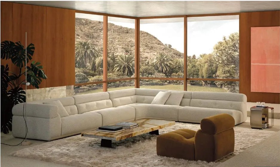 Modular corner sofa, upholstered modular seating (SF-11)