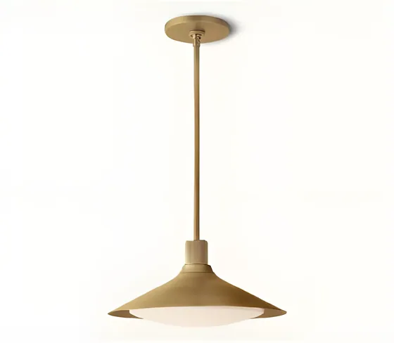 Cone pendant, spun brass (PD-07)