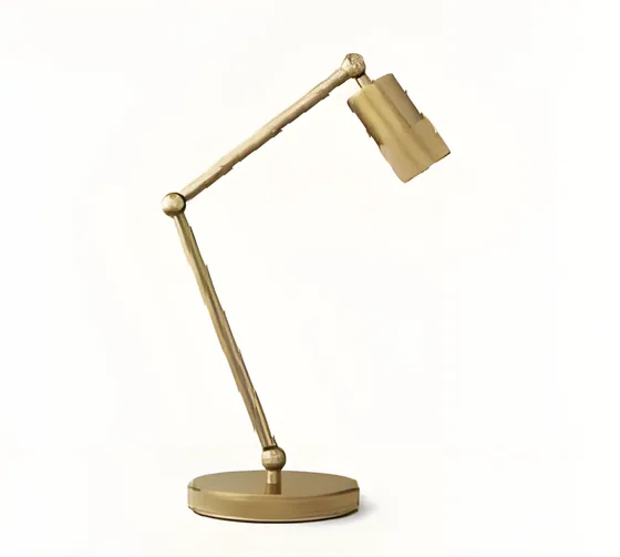 Articulated desk lamp, solid brass (TL-07)