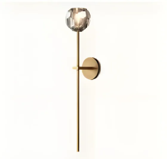 Crystal knob picture light, brass, crystal (WL-11)