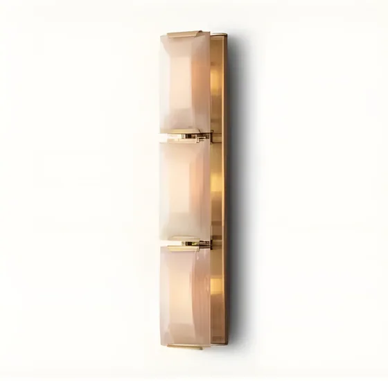 Alabaster bar sconce, alabaster, brass (WL-13)